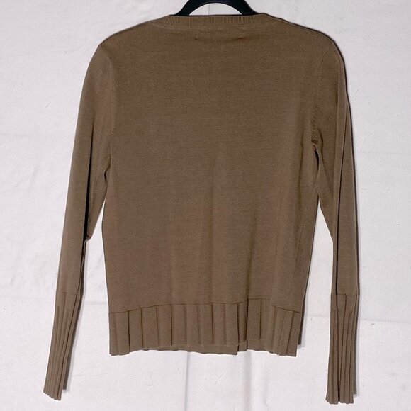 Vintage Carlisle Tan Brown Silk Cotton Blend Light Sweater M - Picture 10 of 11
